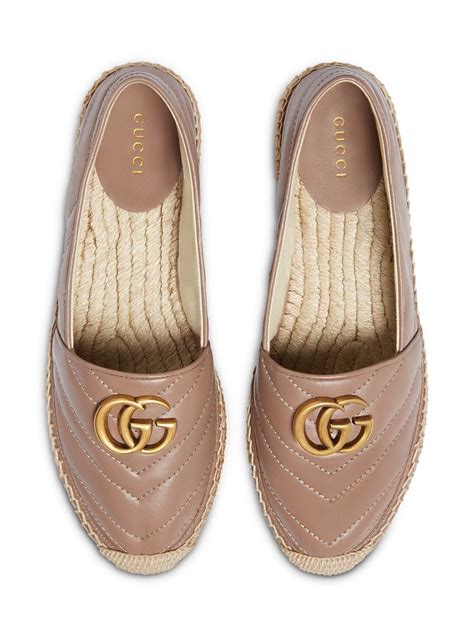 gucci leather espadrille with double g|gucci espadrilles farfetch.